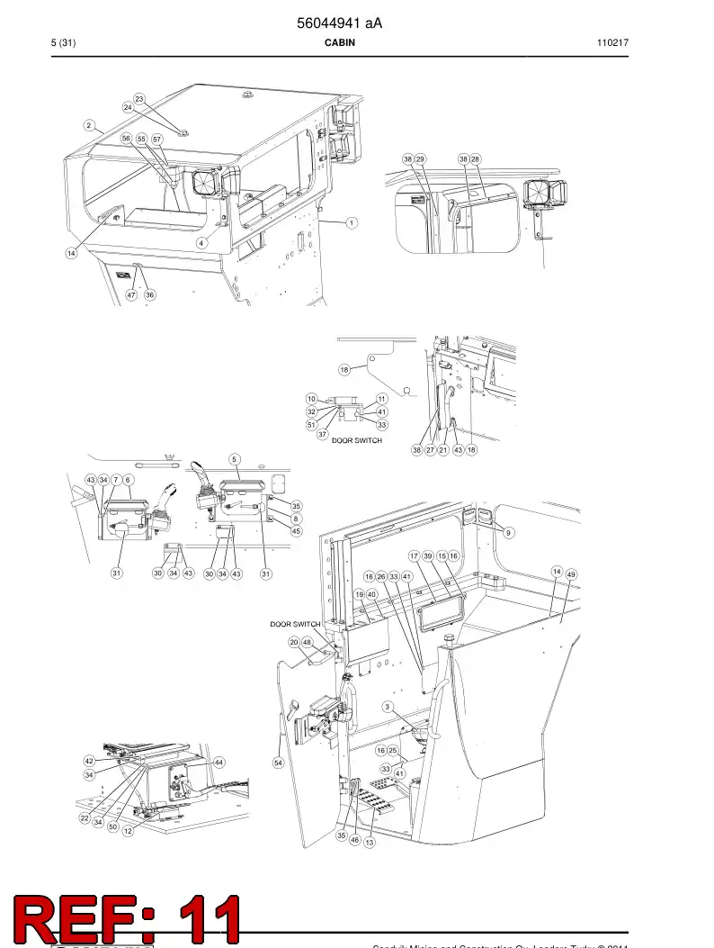 56016786 560 167 86 Plate - Sandvik Technical Drawing