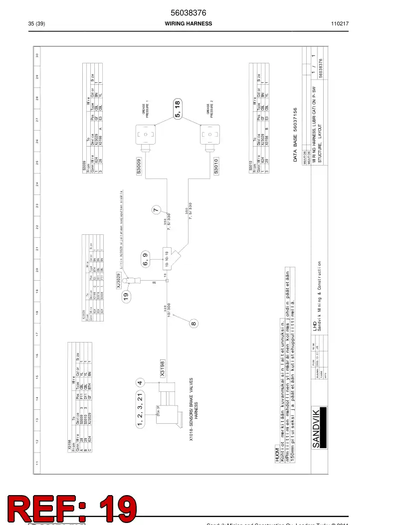 56016948 560 169 48 Connector - Sandvik Technical Drawing