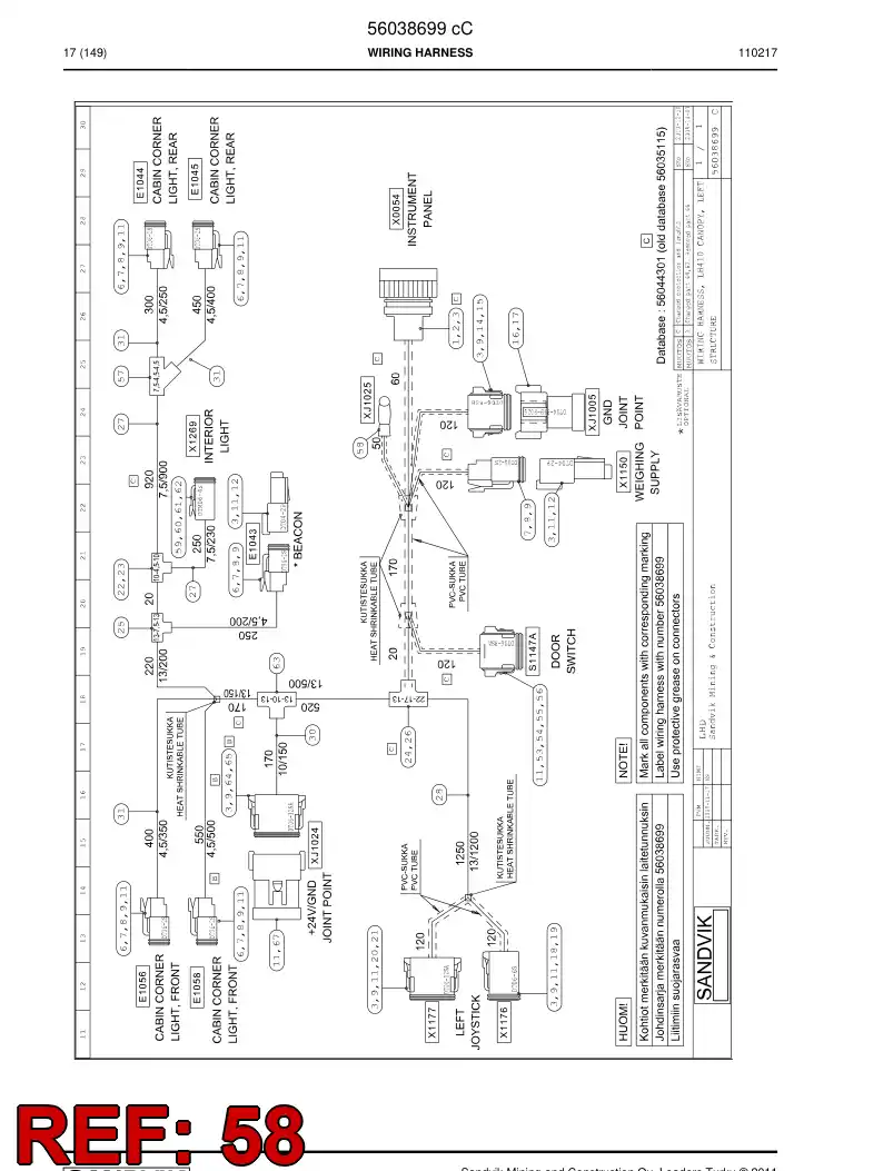 56016950 560 169 50 Connector - Sandvik Technical Drawing