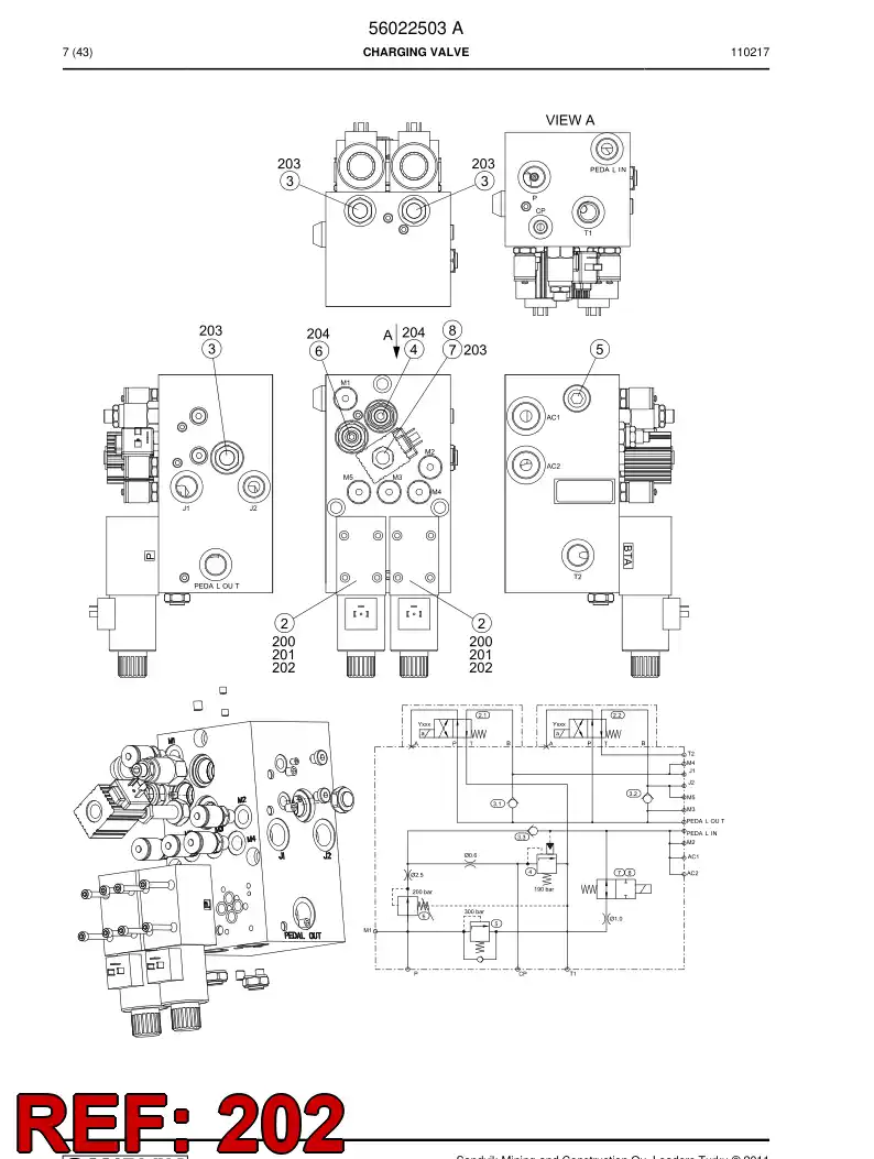 56016955 560 169 55 Seal kit - Sandvik Technical Drawing