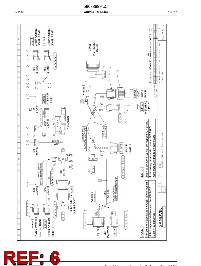 56016978 560 169 78 Accessories for connector - Sandvik Technical Drawing