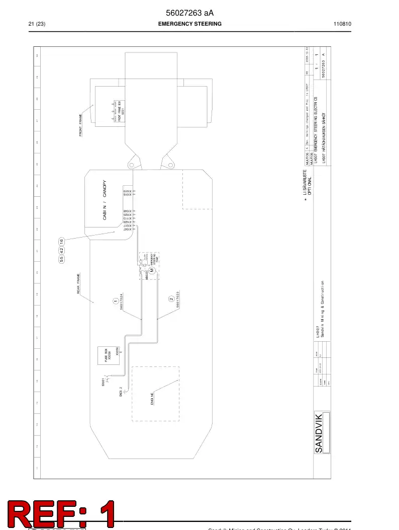 56017024 560 170 24 Wiring harness - Sandvik Technical Drawing