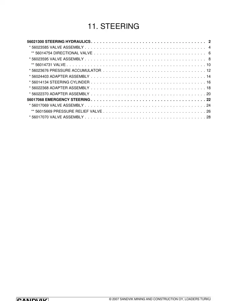 56017069 560 170 69 VALVE ASSEMBLY - Sandvik Technical Drawing