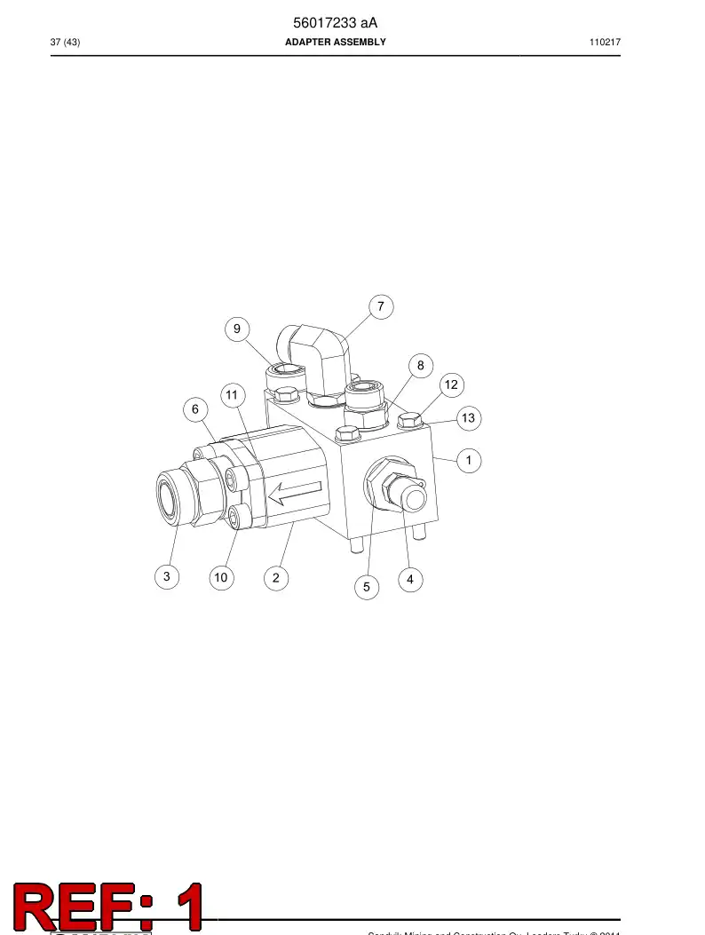 56017235 560 172 35 Connector - Sandvik Technical Drawing