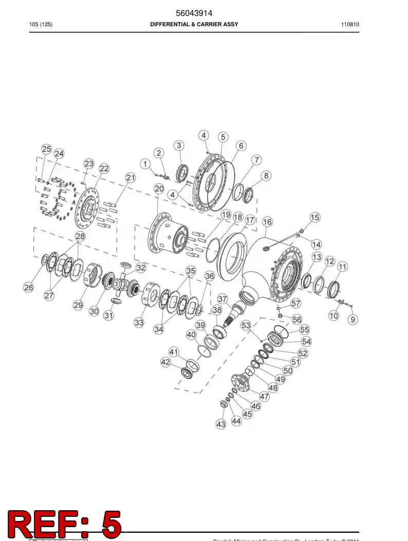 56017435 560 174 35 Bearing retainer - Sandvik Technical Drawing
