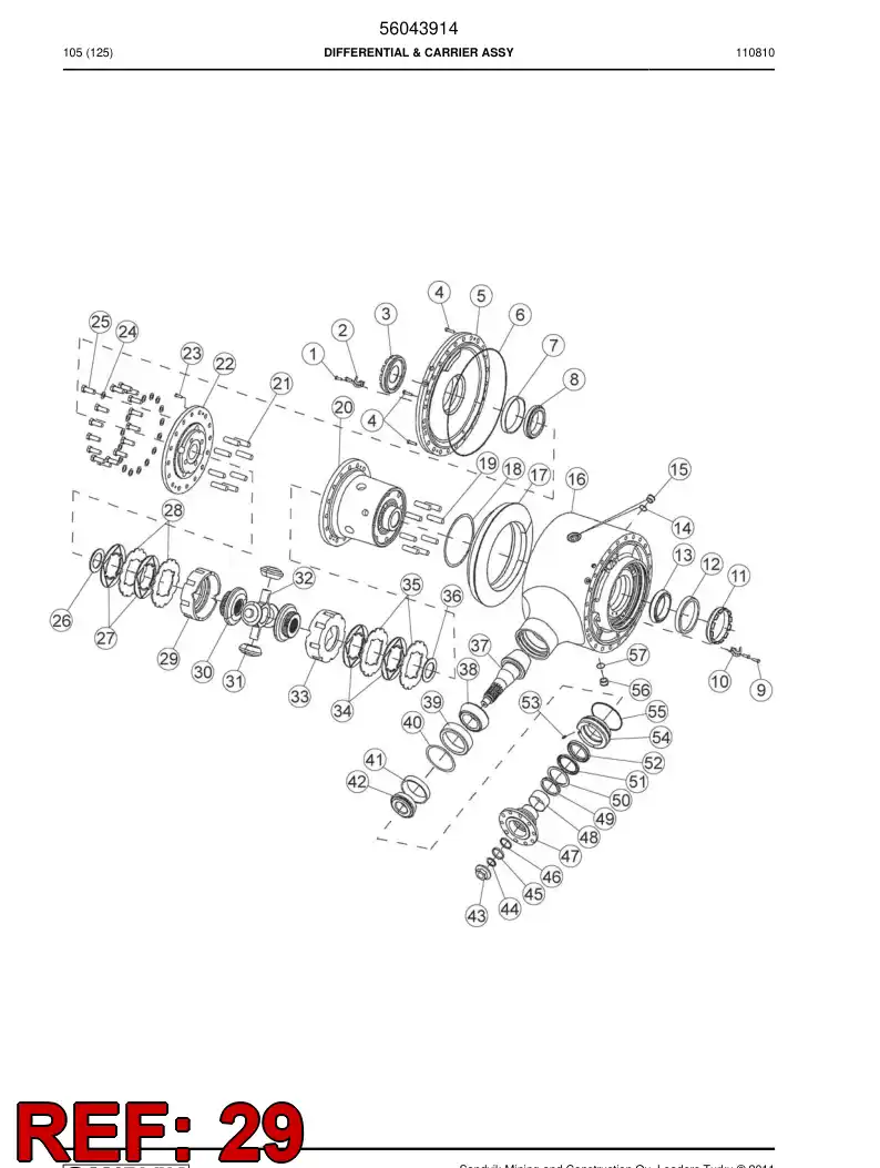 56017456 560 174 56 Thrust plate - Sandvik Technical Drawing