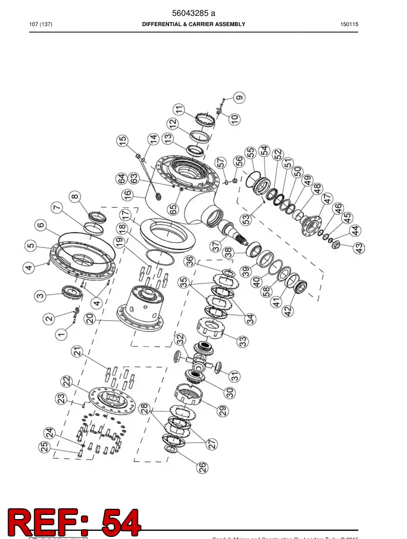 56017504 560 175 04 Ring, Retaining - Sandvik Technical Drawing