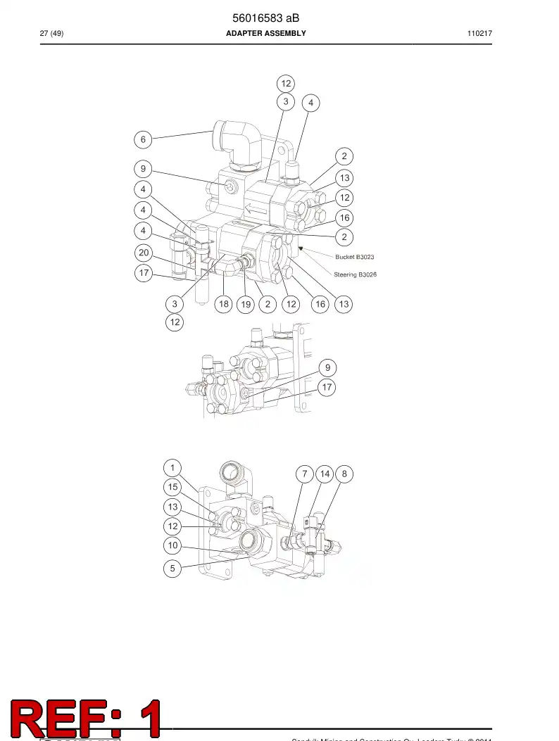 56017572 560 175 72 Block, Distribution - Sandvik Technical Drawing
