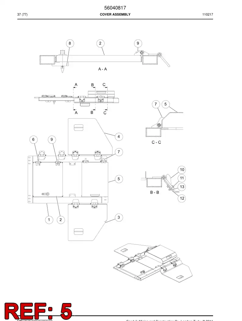 56017640 560 176 40 Cover - Sandvik Technical Drawing