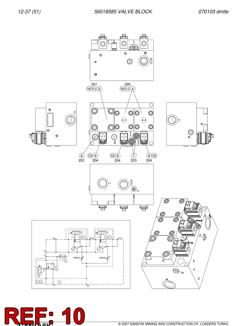56017692 560 176 92 Coil - Sandvik Technical Drawing