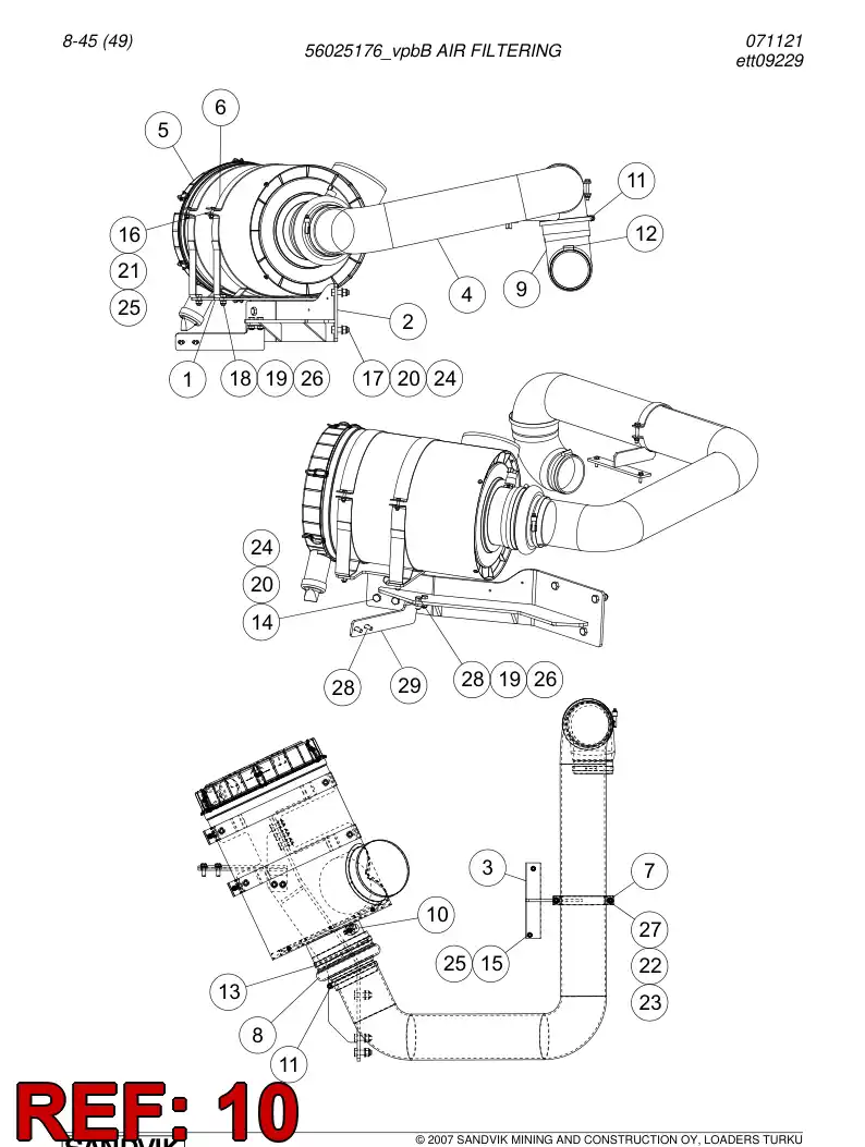 56017751 560 177 51 Clogging indicator - Sandvik Technical Drawing