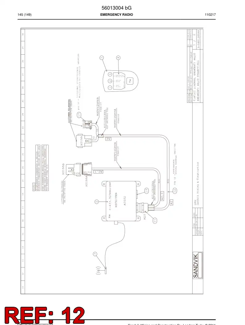 56017766 560 177 66 WIRING HARNESS - Sandvik Technical Drawing