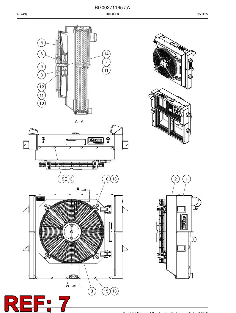 56017837 560 178 37 Spacer - Sandvik Technical Drawing