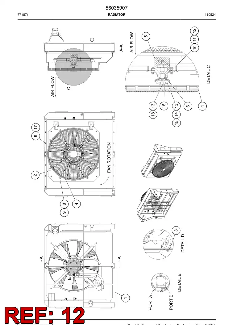 56017839 560 178 39 Screw - Sandvik Technical Drawing