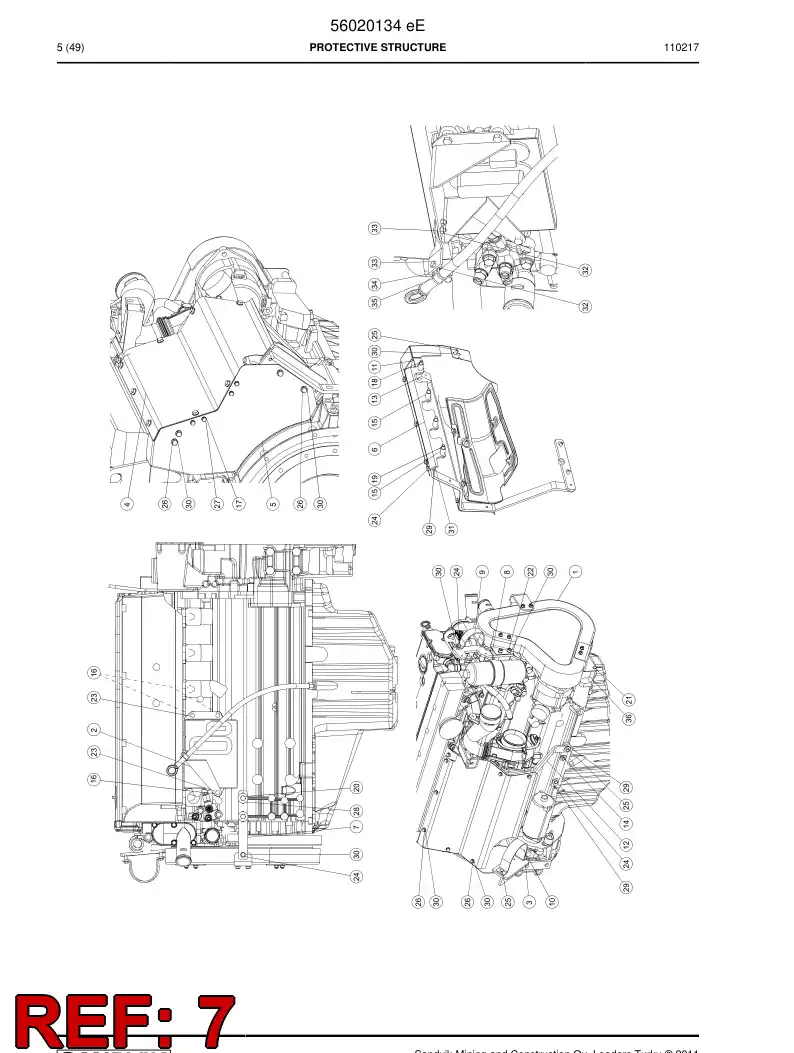 56017886 560 178 86 Plate, Mounting - Sandvik Technical Drawing