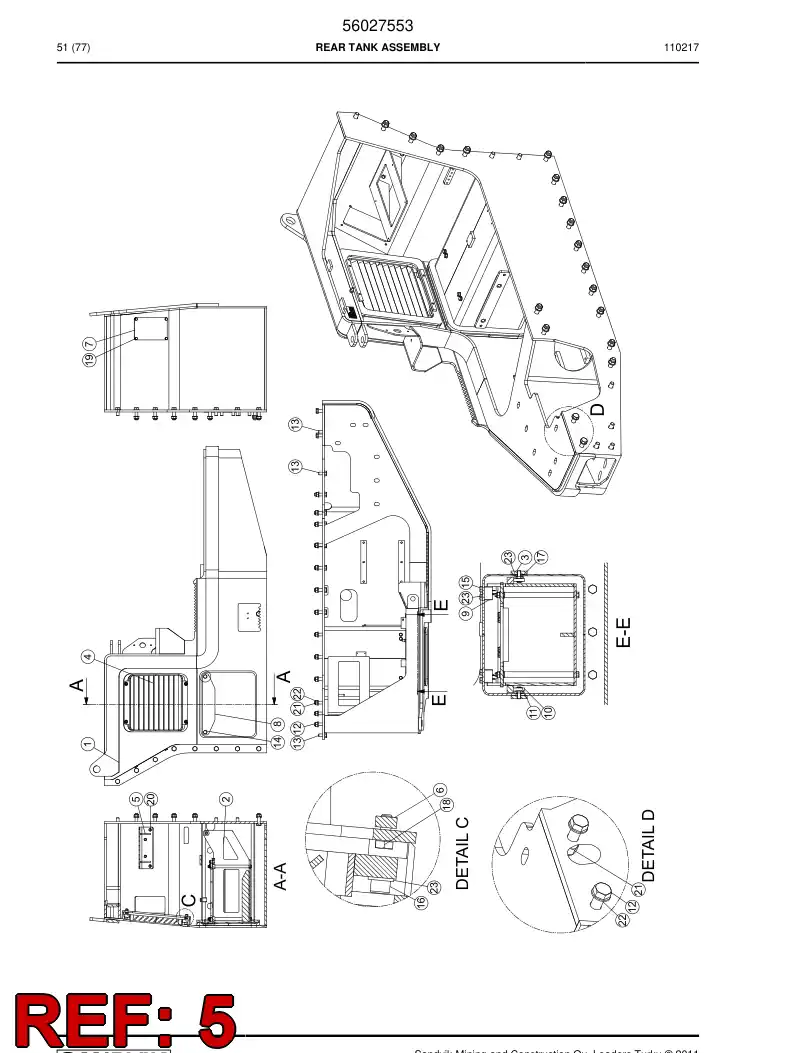 56018013 560 180 13 Supporting block - Sandvik Technical Drawing