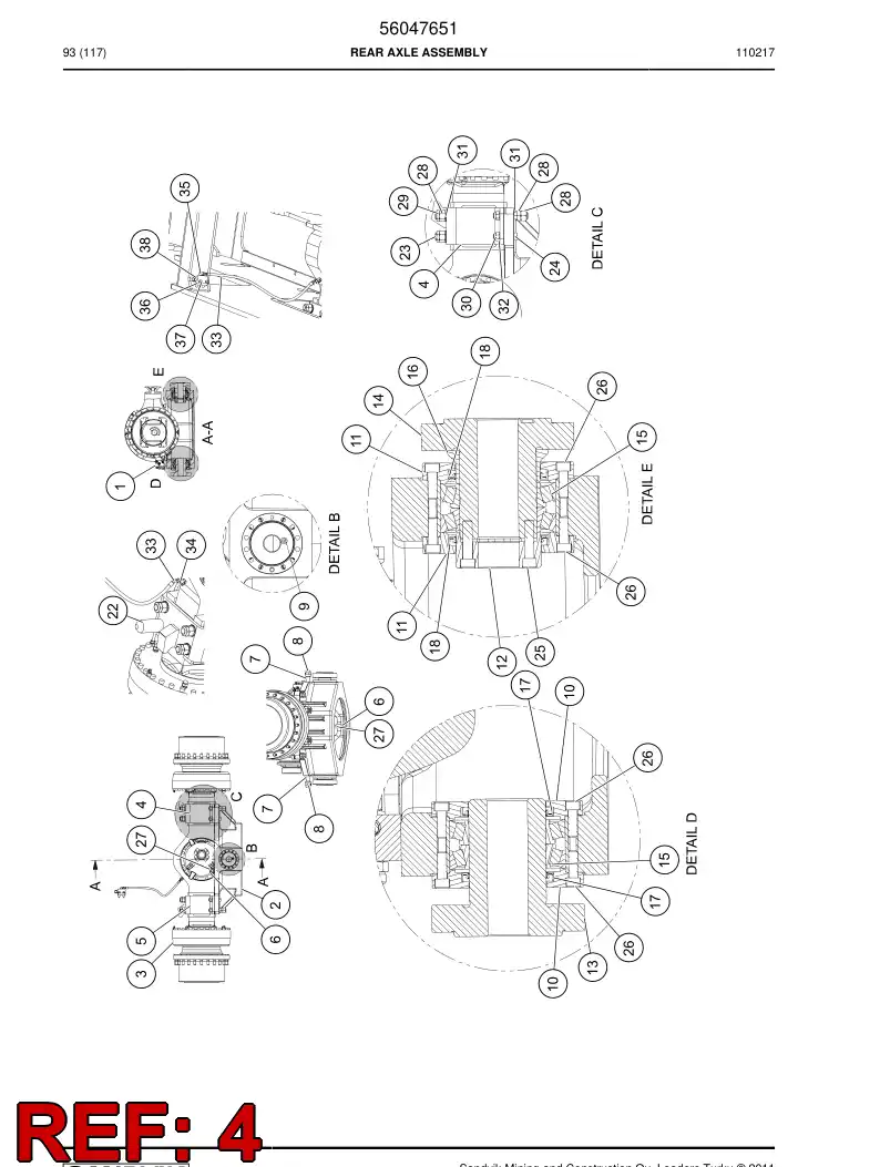 56018206 560 182 06 Plate, Mounting - Sandvik Technical Drawing