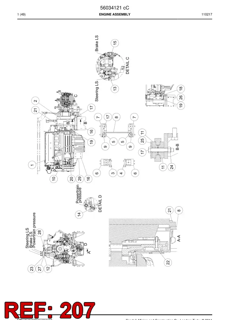 56018247 560 182 47 Pressure sensor - Sandvik Technical Drawing