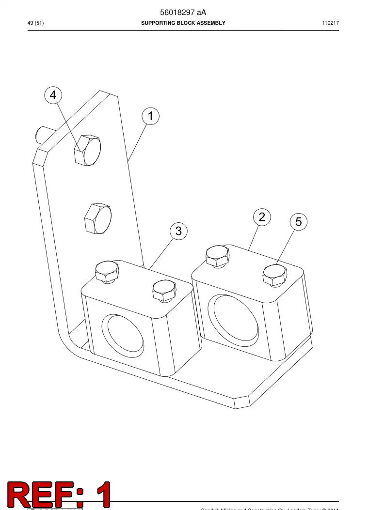 56018292 560 182 92 Supporting block - Sandvik Technical Drawing