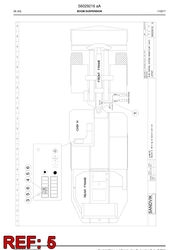 56018367 560 183 67 Seal - Sandvik Technical Drawing