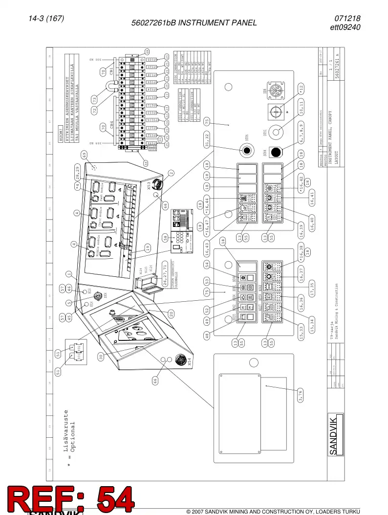 56018375 560 183 75 Pilot light - Sandvik Technical Drawing