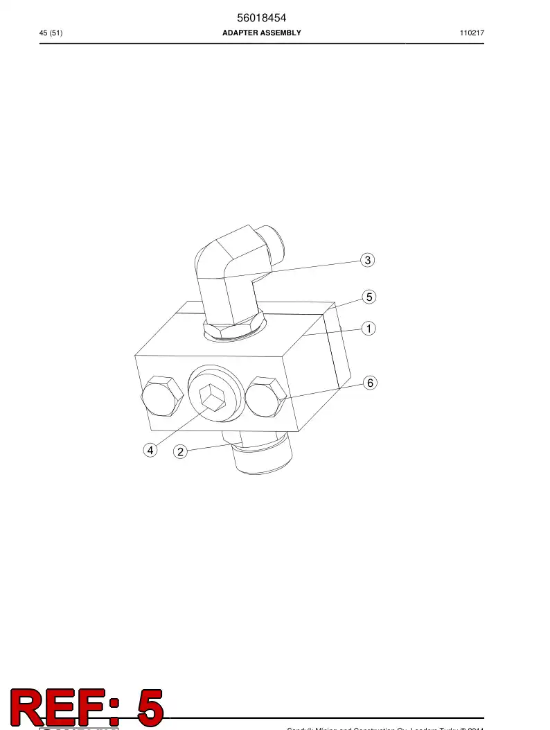 56018430 560 184 30 Extension block - Sandvik Technical Drawing