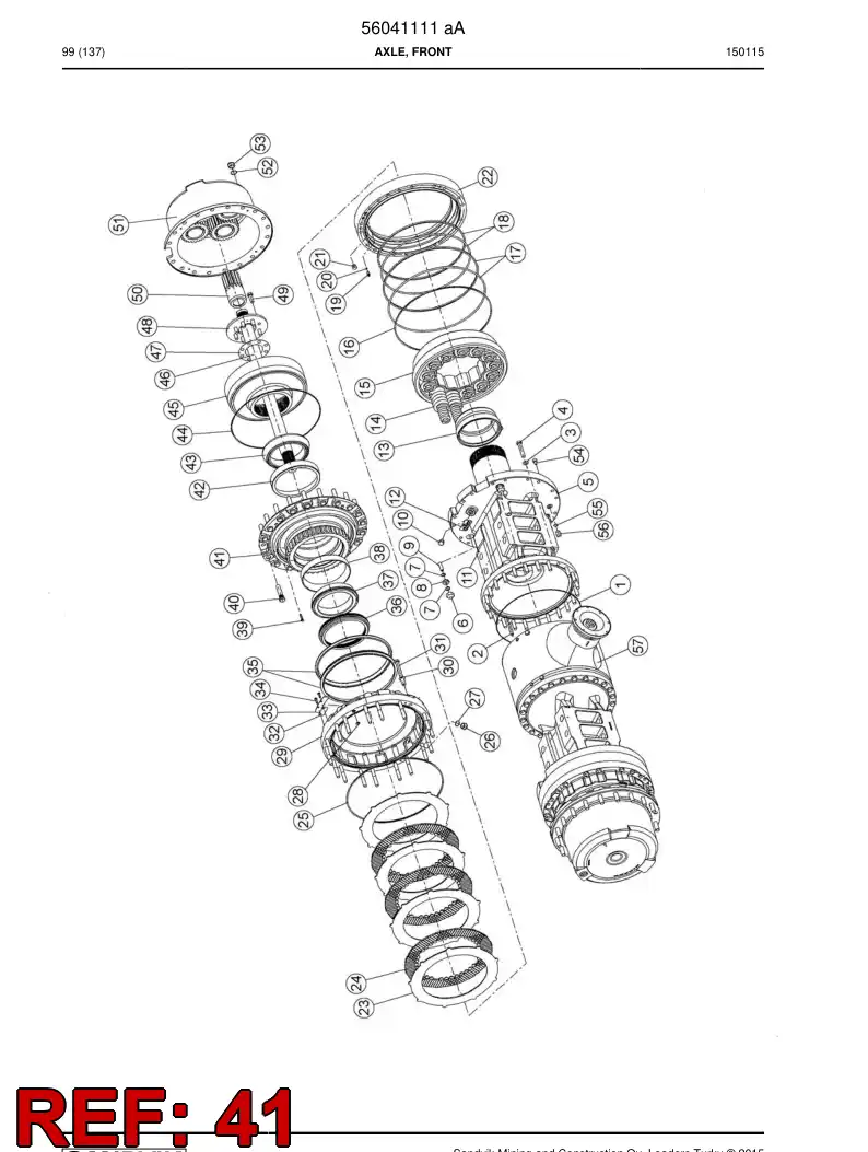 56018498 560 184 98 Hub Assembly - Sandvik Technical Drawing