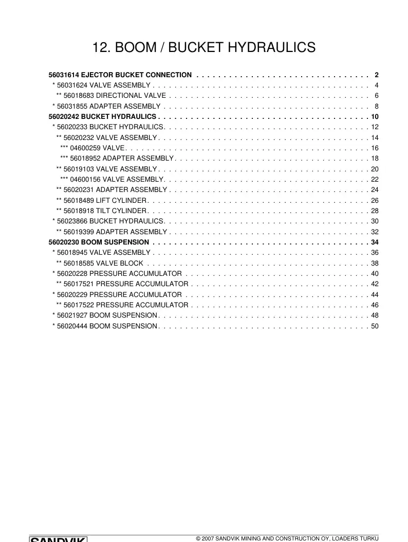 56018585 560 185 85 Valve block - Sandvik Technical Drawing