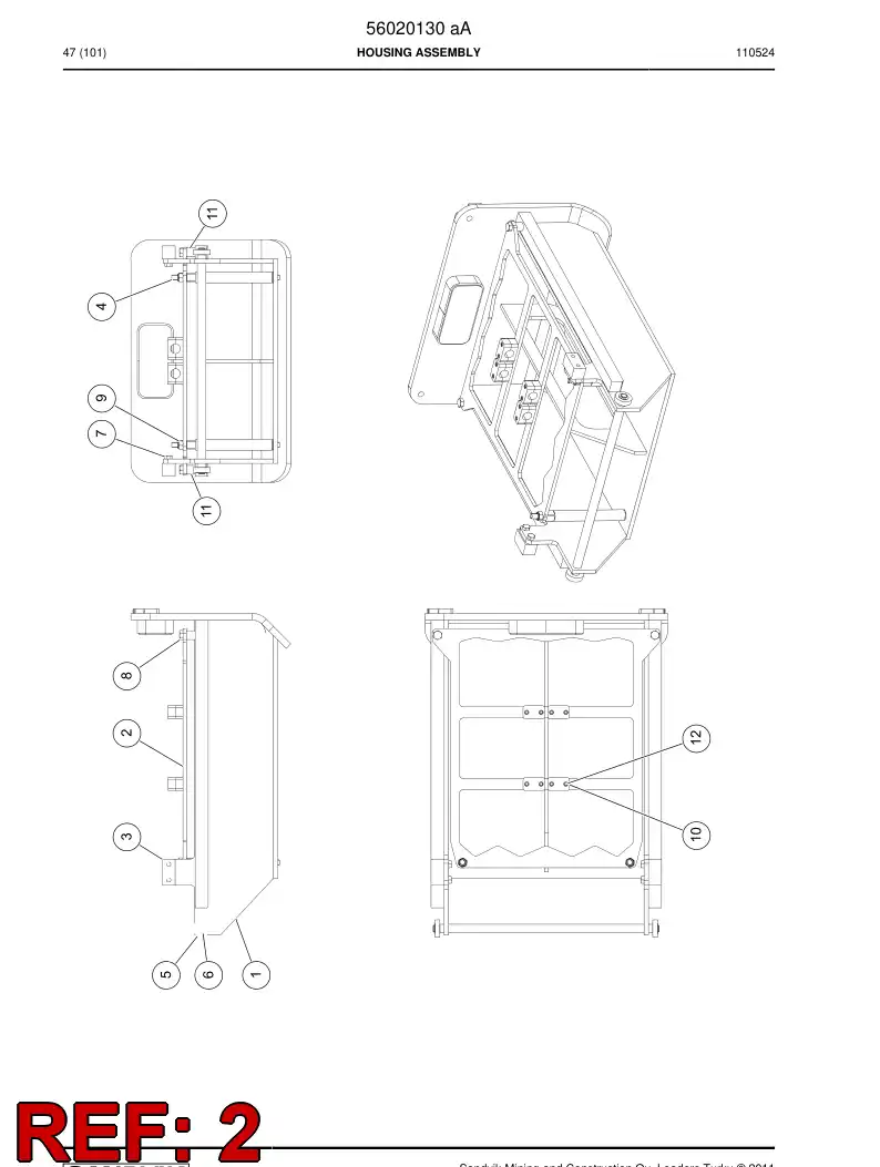 56018680 560 186 80 Mounting plate - Sandvik Technical Drawing