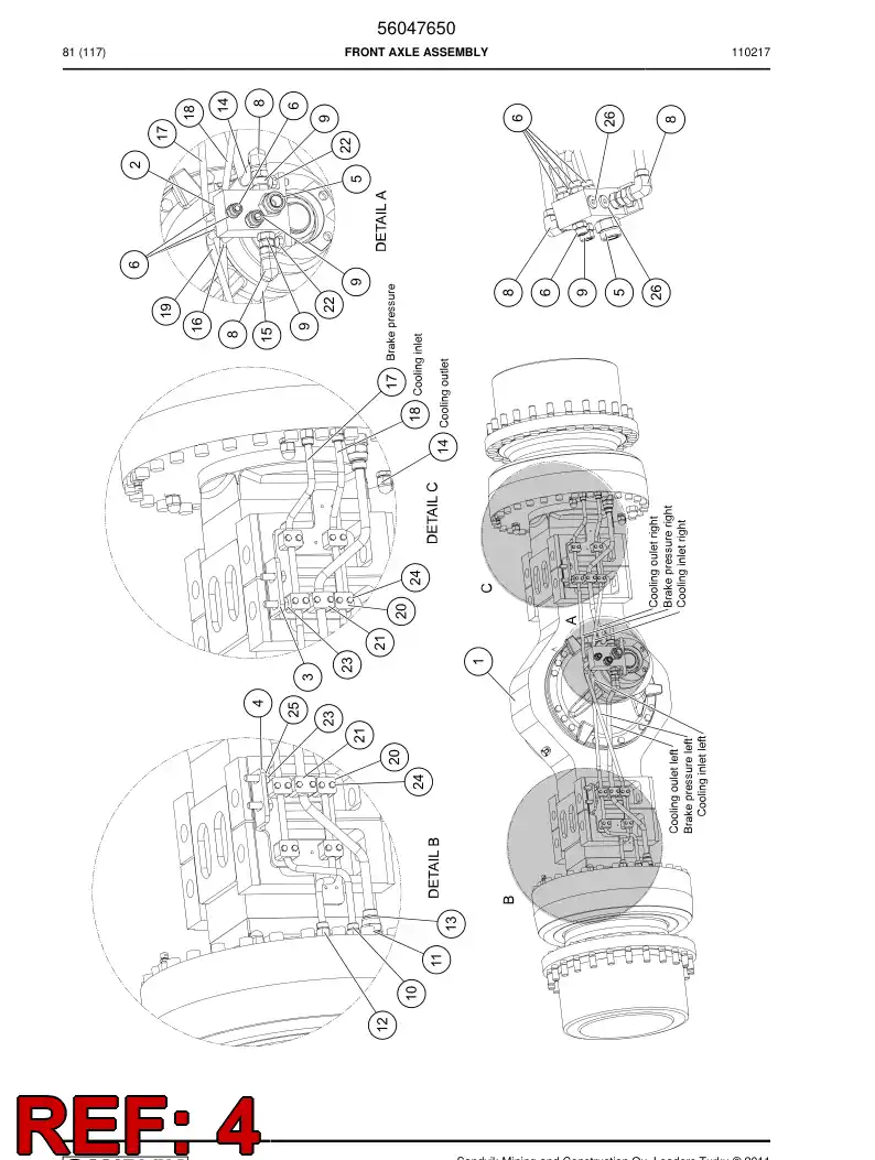 56018681 560 186 81 Plate - Sandvik Technical Drawing