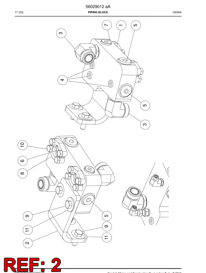 56018933 560 189 33 Supporting block - Sandvik Technical Drawing