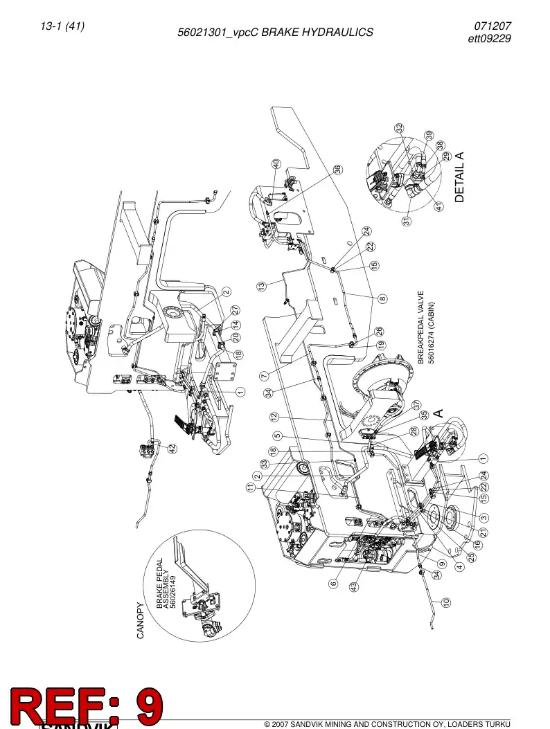 56018955 560 189 55 Pipe - Sandvik Technical Drawing