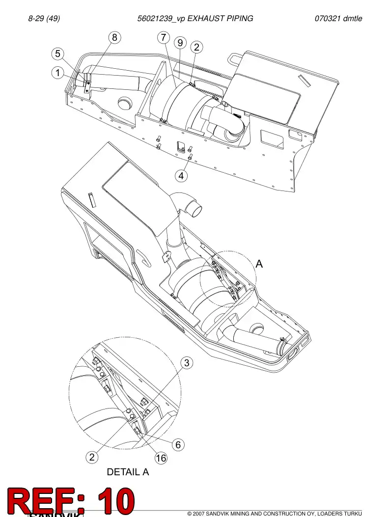 56019045 560 190 45 Supporting block - Sandvik Technical Drawing