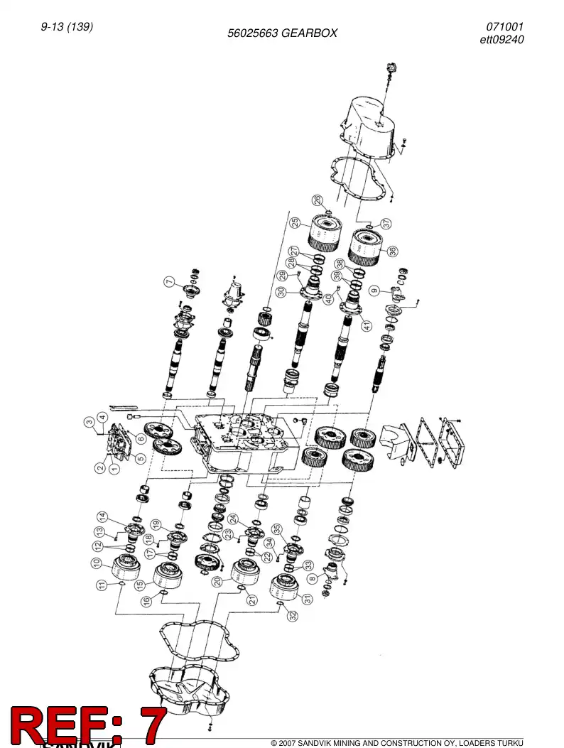 56019066 560 190 66 Flange - Sandvik Technical Drawing