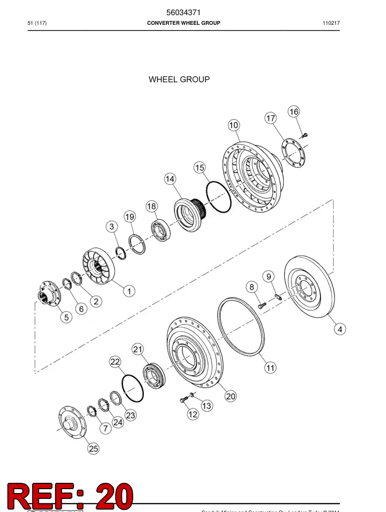 56019067 560 190 67 Impeller cover - Sandvik Technical Drawing