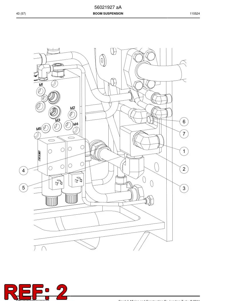 56019115 560 191 15 Distibuting block - Sandvik Technical Drawing