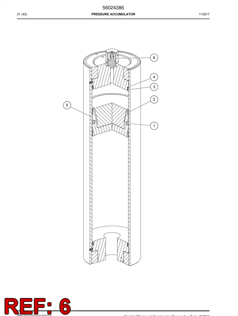 56019191 560 191 91 Valve, Air - Sandvik Technical Drawing