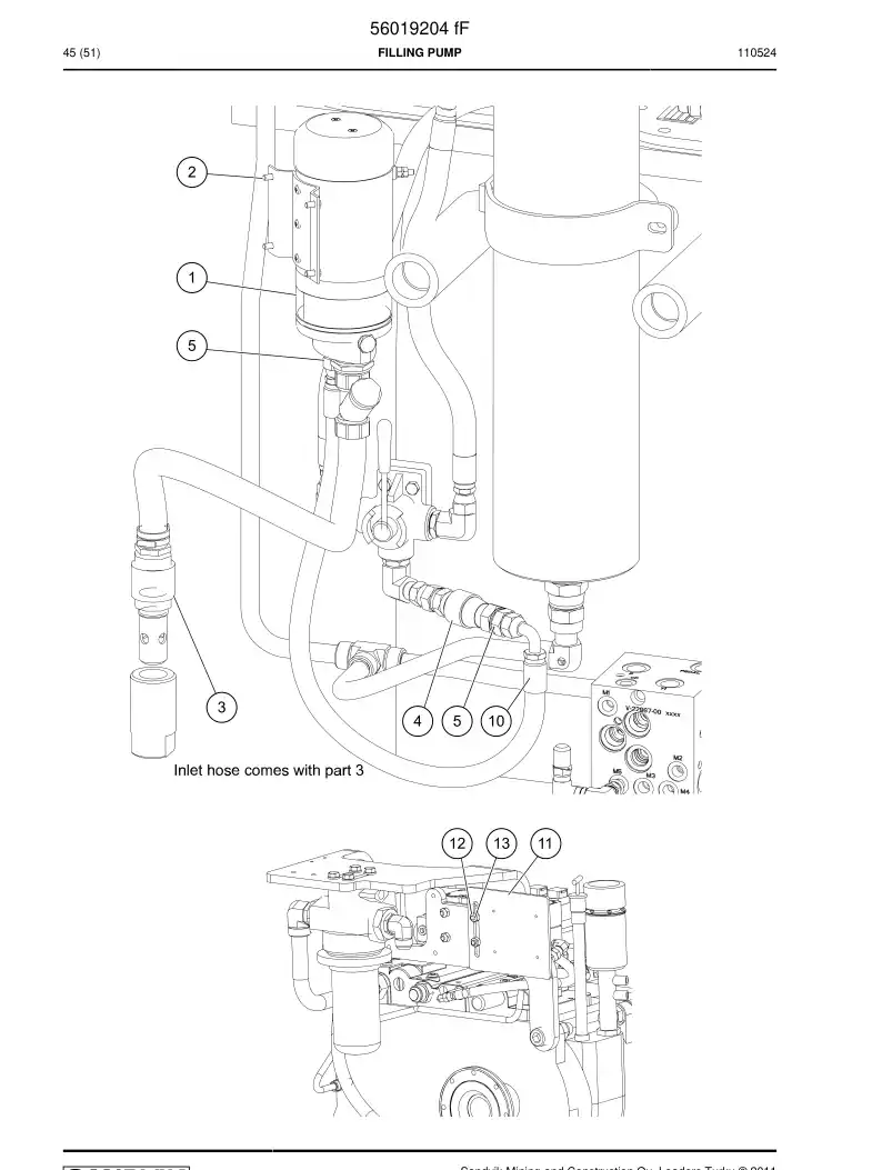 56019204f 560 192 04f FILLING PUMP - Sandvik Technical Drawing