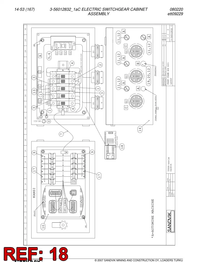 56019394 560 193 94 Decal - Sandvik Technical Drawing