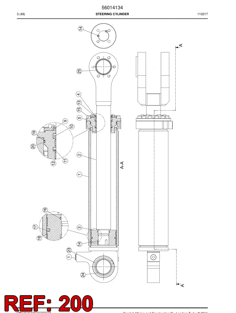 56019415 560 194 15 SEAL KIT - Sandvik Technical Drawing