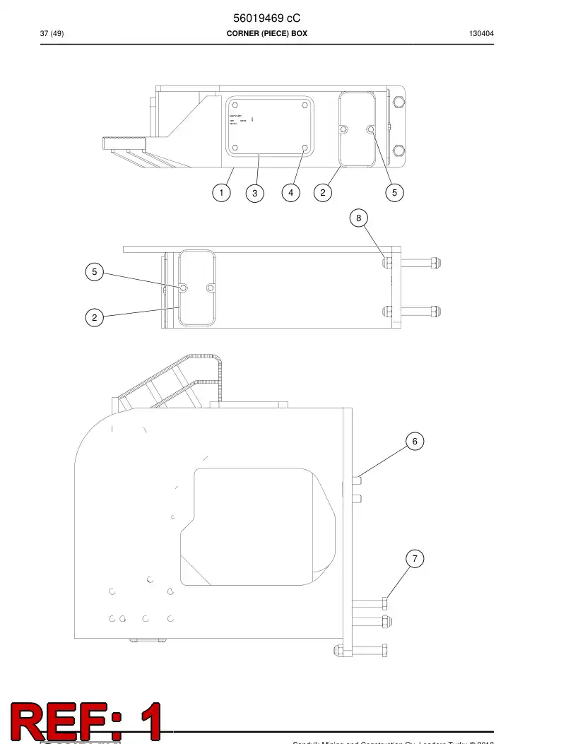 56019470 560 194 70 Corner box machining - Sandvik Technical Drawing