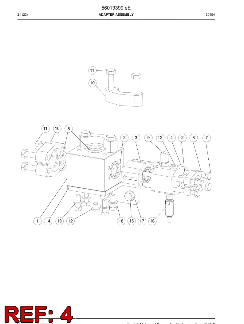 56019531 560 195 31 Connector - Sandvik Technical Drawing