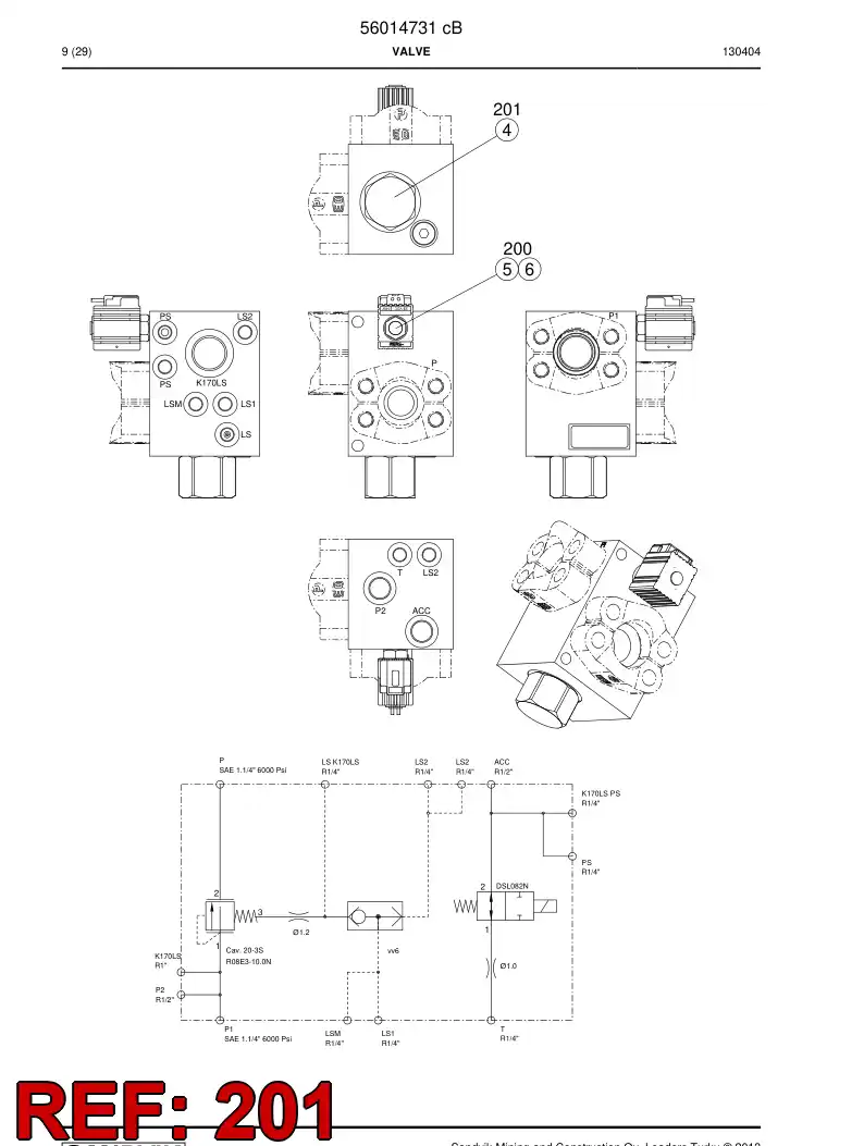 56019727 560 197 27 Seal Kit - Sandvik Technical Drawing