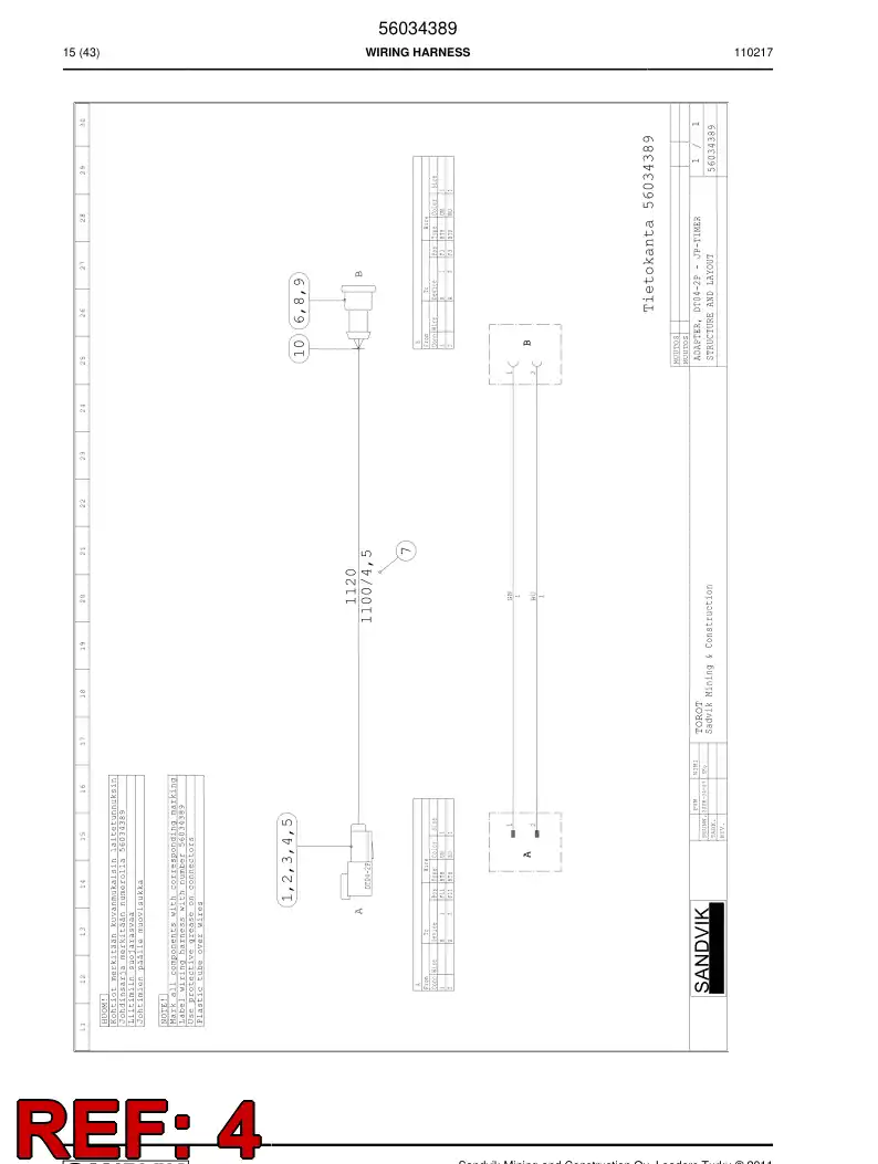 56019924 560 199 24 Accessories for connector - Sandvik Technical Drawing