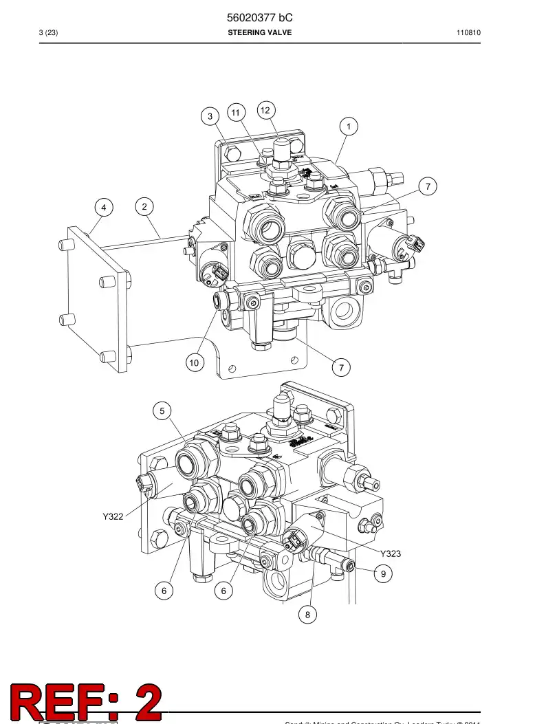 56020072 560 200 72 Valve bracket - Sandvik Technical Drawing