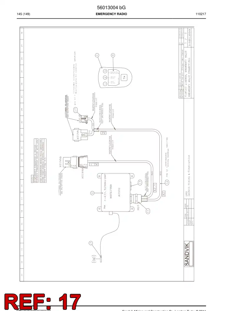 56020120 560 201 20 Mounting piece - Sandvik Technical Drawing