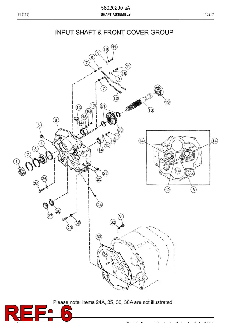 56020330 560 203 30 Cover - Sandvik Technical Drawing