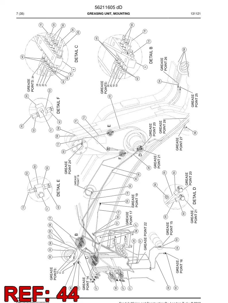 56020392 560 203 92 Hydraulic hose - Sandvik Technical Drawing