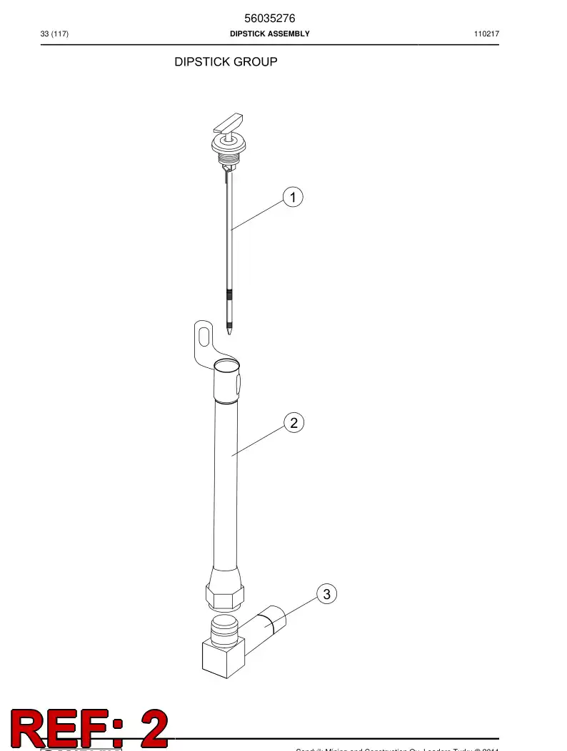 56020461 560 204 61 Pipe assembly - Sandvik Technical Drawing
