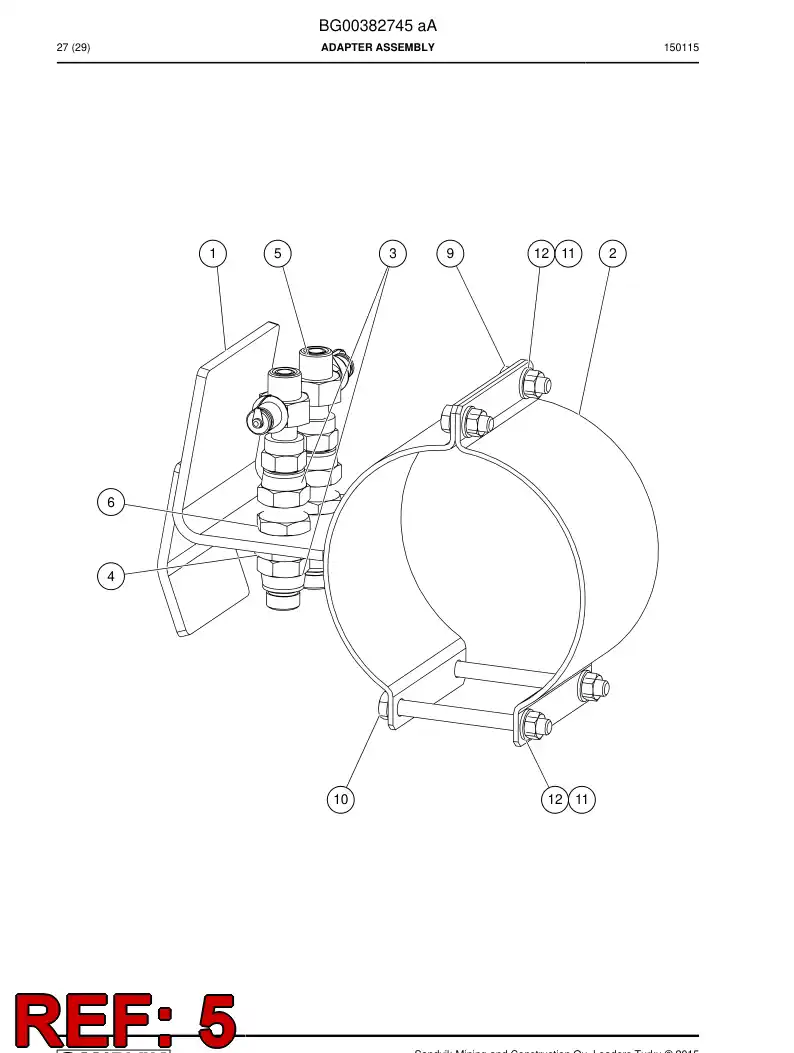 56020543 560 205 43 Adapter, Instrument - Sandvik Technical Drawing